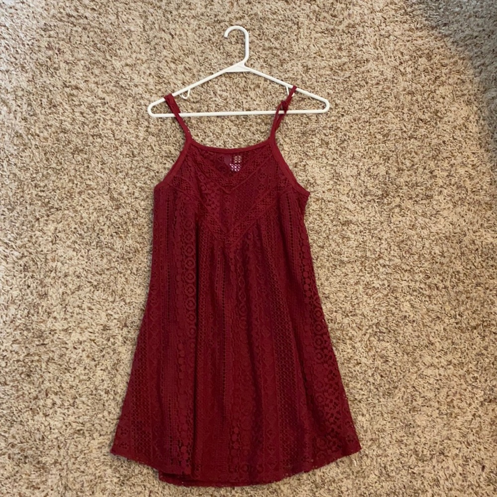 Maroon Francesca’s dress